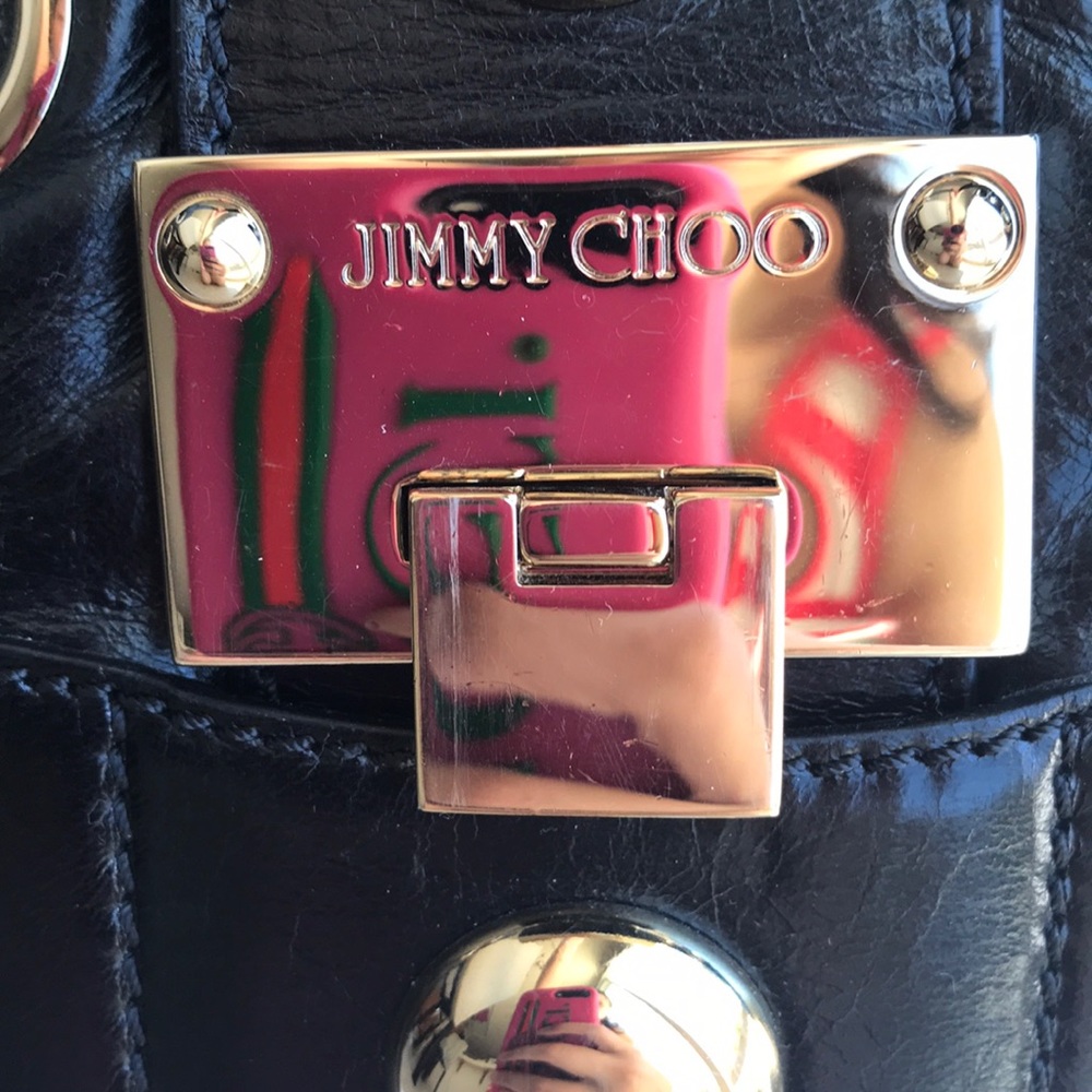 ❤️SOLD❤️Authentic Jimmy Choo Ramona Stud Black Leather bag - Picture 7 of 16